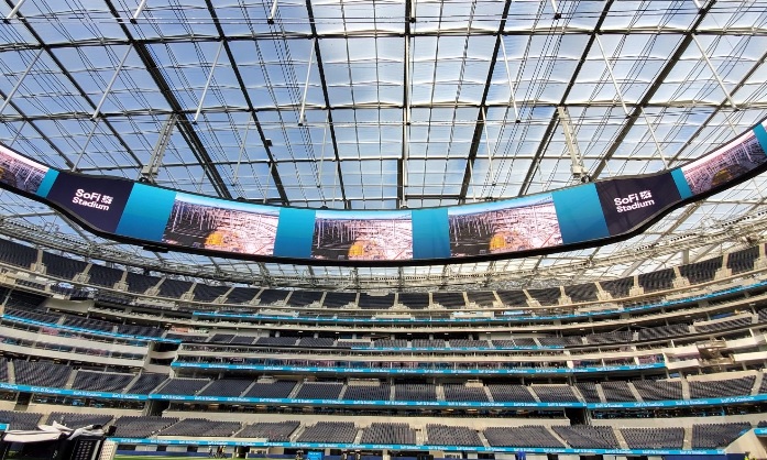 سامسونگ بزرگترین نمایشگر LED دنیای ورزش را در استادیوم «SoFi» نصب کرد